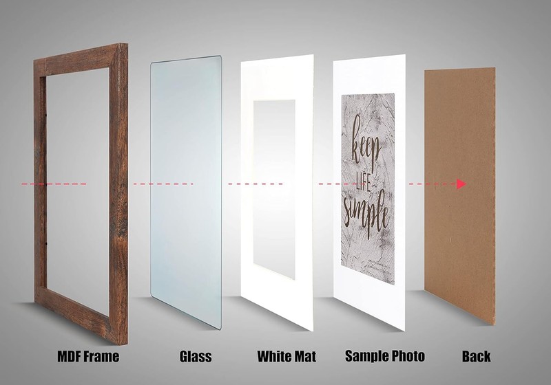 Rustic Brown 11X14 Picture Frame Wide Molding - Wall Mounting Material Included… gallery