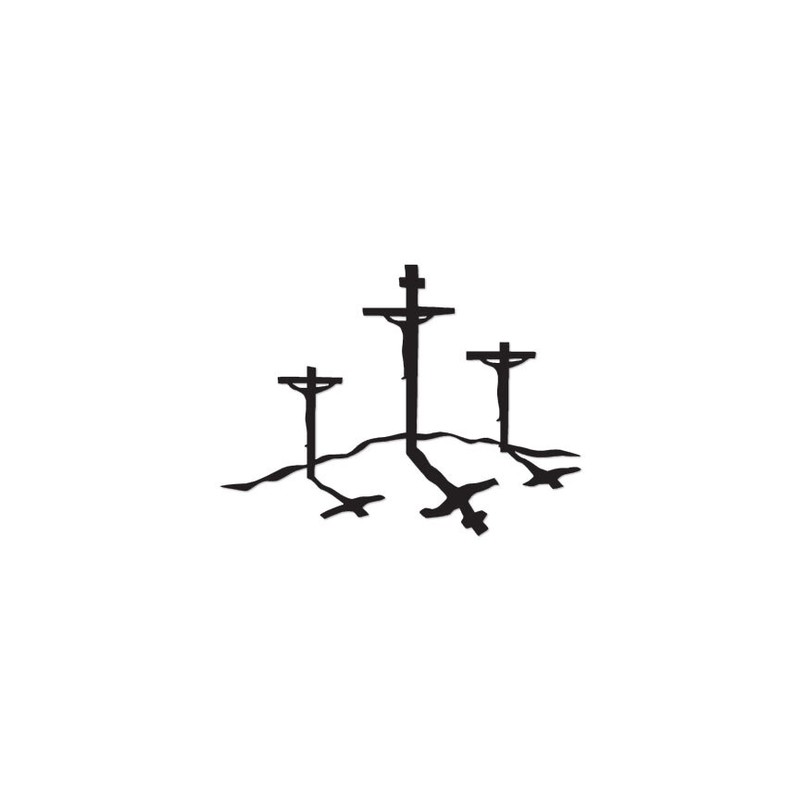 Calvary Crosses Religion – Decal Sticker – Multiple Color & Sizes – ebn810