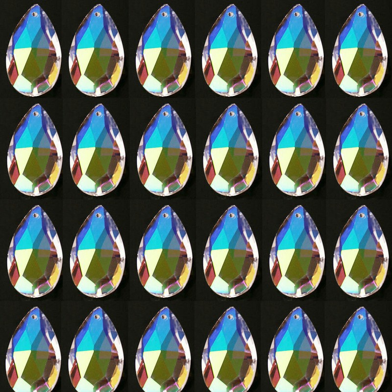 Lots AB Rainbow Crystal Lamp Prism Chandelier Hanging Suncatcher Pendant Beads