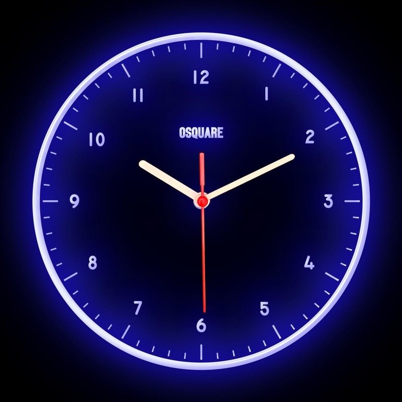OSQUARE Minimalism North European Modern Interior Design Flexible Neon Clock 10" gallery