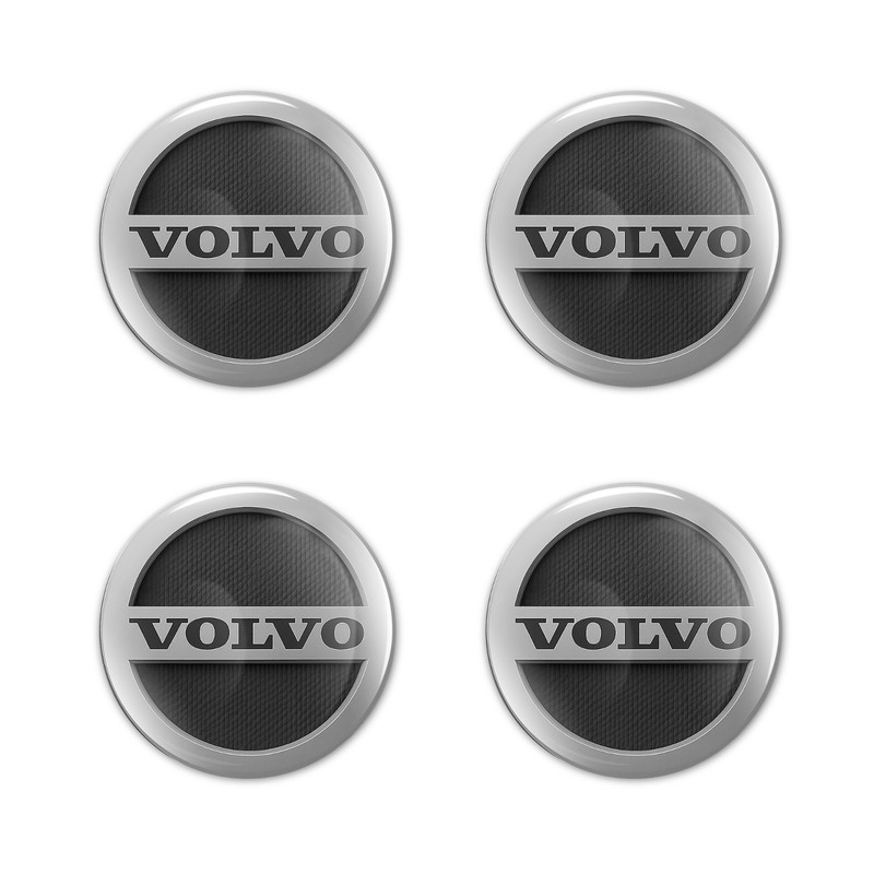 Volvo Decals Stickers Glossy 4pcs Epoxy Rim Wheel Badge Center caps 15- 100mm gallery