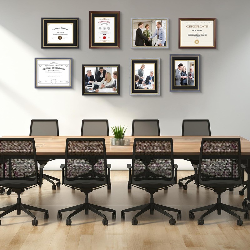 Elegant 11x14 Diploma Frame with Gold Trim for 8.5x11 Certificate Display gallery