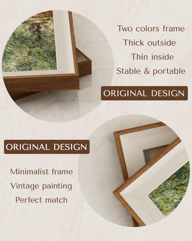 Framed Abstract Countryside Canvas Art for Modern Home Decor 16x20in gallery