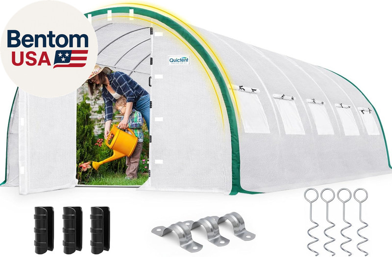 25X10X6.6 FT Premium Greenhouse for Outdoors with 2 Door Frames, Reinforced Top gallery