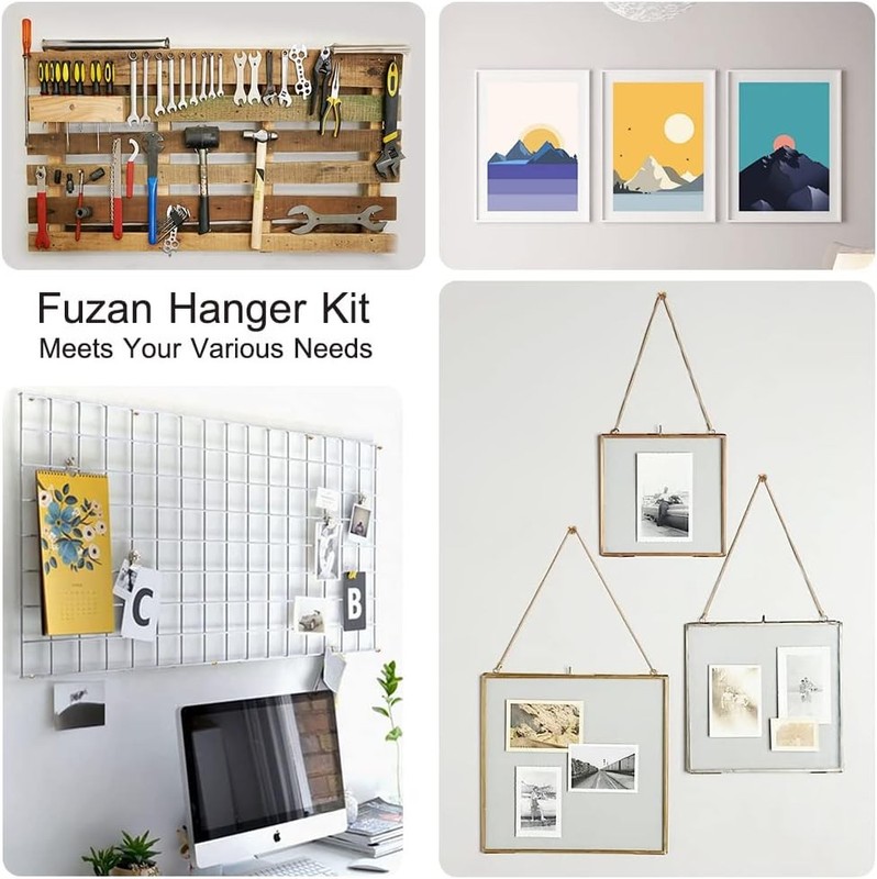 72 pcs Picture Hangers with 10-60lbs, 4 Different Size Picture Hangers, Iron gallery