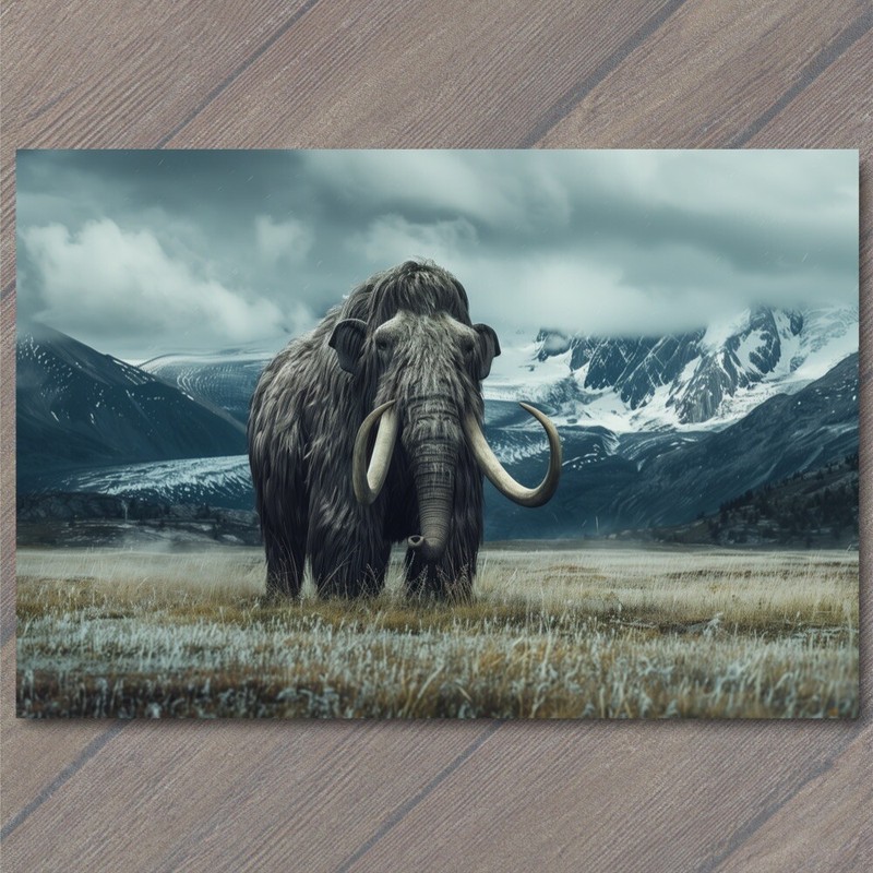 Art Print Woolly Mammoth Extinct Elephant Snowy Weird Vibe Strange Unusual Creep