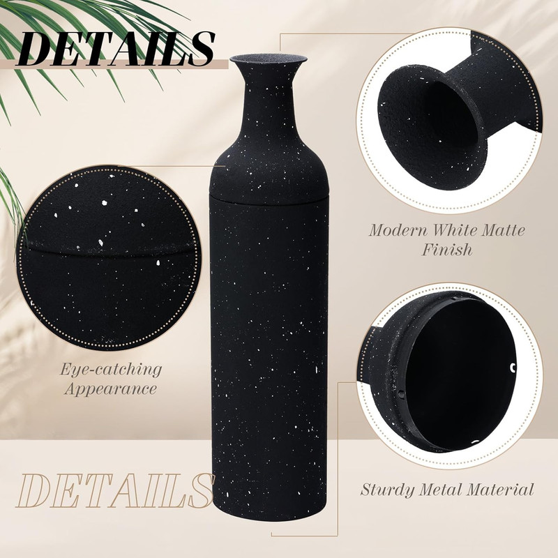 Set of 3 Tall Metal Floor Vases for Home Decor - 27/20/16 Inches gallery