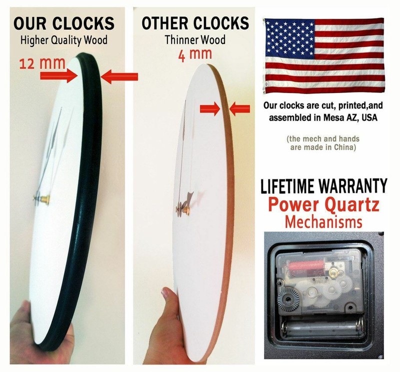 Waterford Wall Clock, large wall clock, Ultra Quiet, 8 sizes, Life Warranty gallery