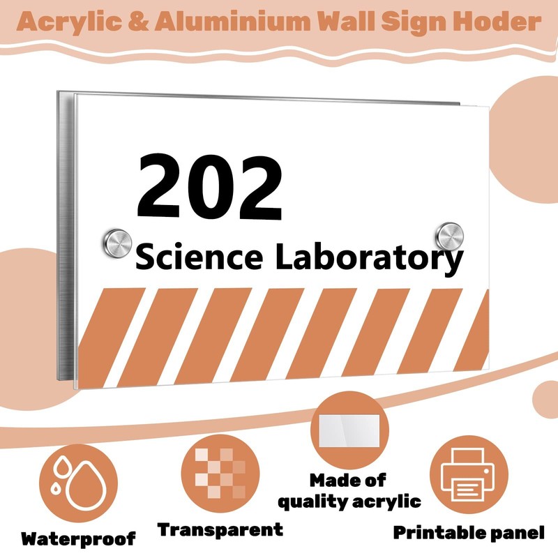 7.8 x 5.1 Inch Acrylic Office Name Plate for Wall Acrylic Wall Name Plate Hol... gallery