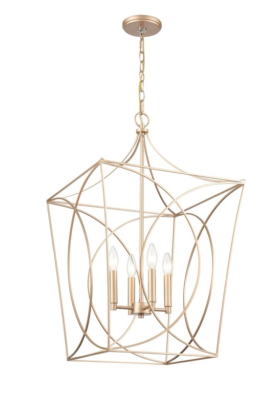 ML Lighting 4000-PMG Traditional, Painted Modern Gold (4-Light) 18-Inch