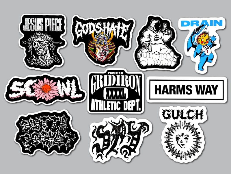 Hardcore Vinyl Sticker Lot (10 Stickers) SET 5 punk sxe metal core beatdown hard