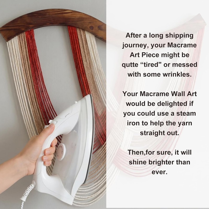 Artisanal Cotton Macrame Wall Art - Nature-Inspired Ombre Decor for Modern Homes gallery