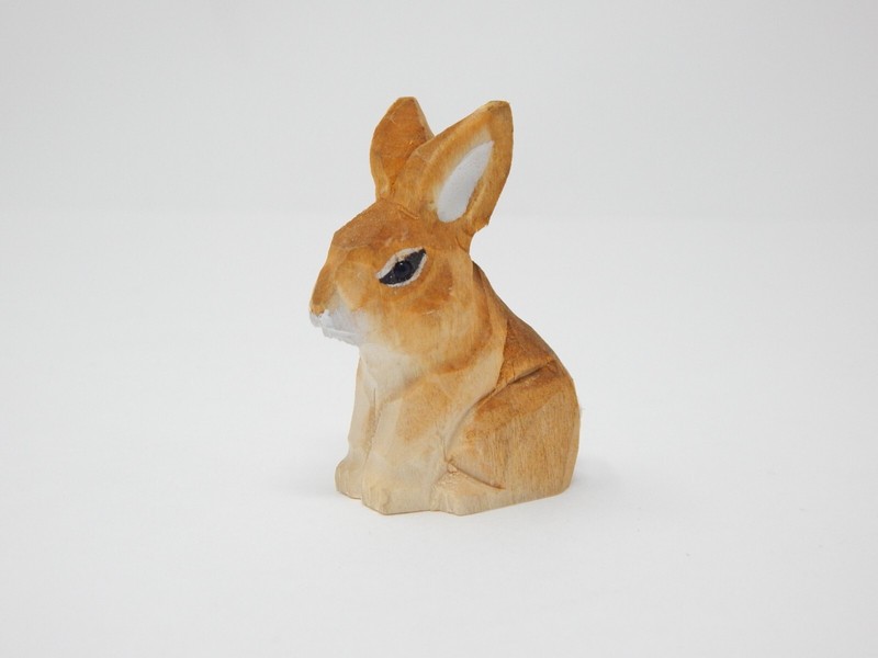 Brown Rabbit Bunny Figure Miniature Statue Sculpture Decor Garden Cake Topper gallery
