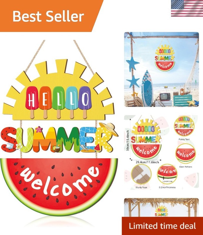 Vibrant Summer Hanging Plaque – Watermelon Design, Easy to Hang 11.4″ x 14.6″