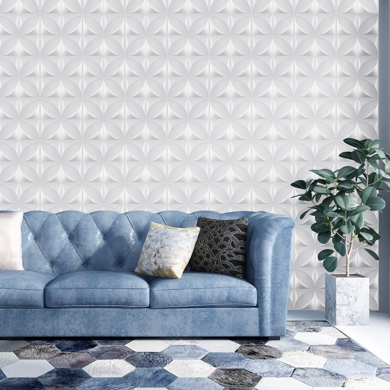 12/24/36Tiles 3D Wall Panels PVC Waterproof White Brick Art Design DIY Wallpaper gallery