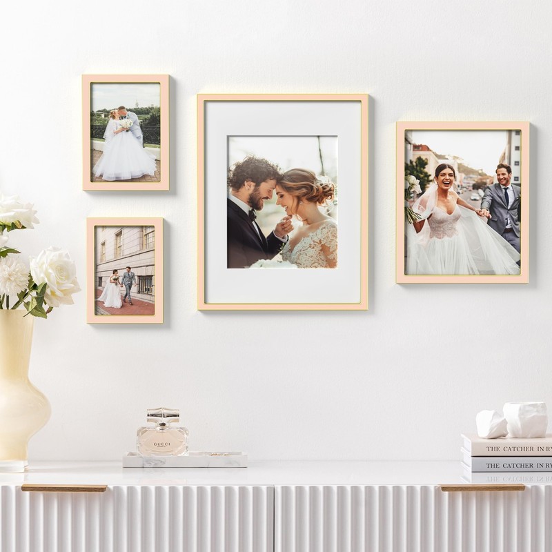 4x6 Enamel Picture Frame with Real Glass Cover, 1 Pack Pink Photo Frame with ... gallery
