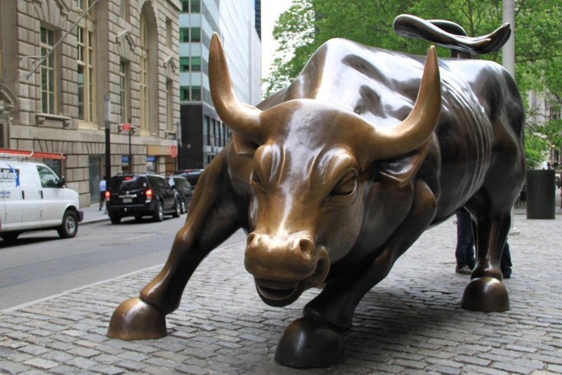 WALL STREET BULL GLOSSY POSTER PICTURE PHOTO marke bowling green 2210