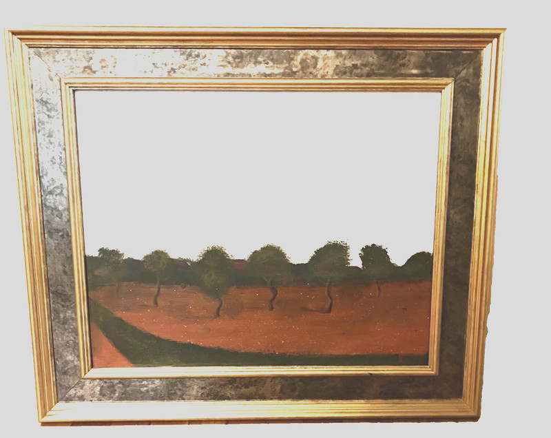 Original Framed Acryllic On Canvas Painting Titled “Home” Nature Trees 20 x 16″