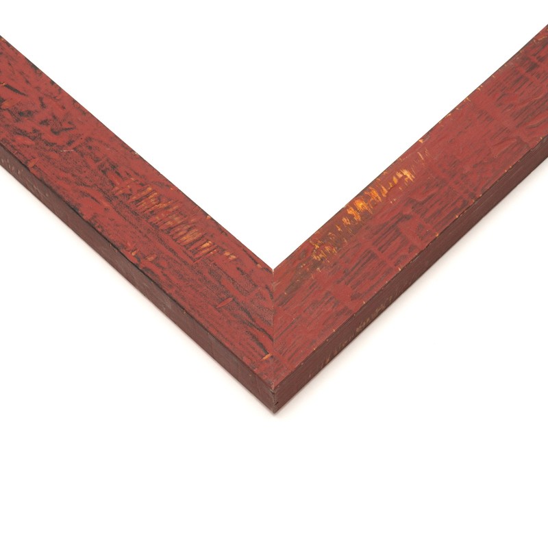 11×7 Frame Red Solid Wood Picture Frame Width 1.125 Inches | Interior Frame Dept