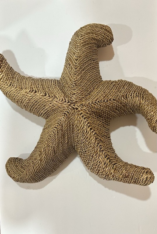 Large Wicker Rattan Tropical STARFISH Wall Decor Nautical Beach 3-D 21″.