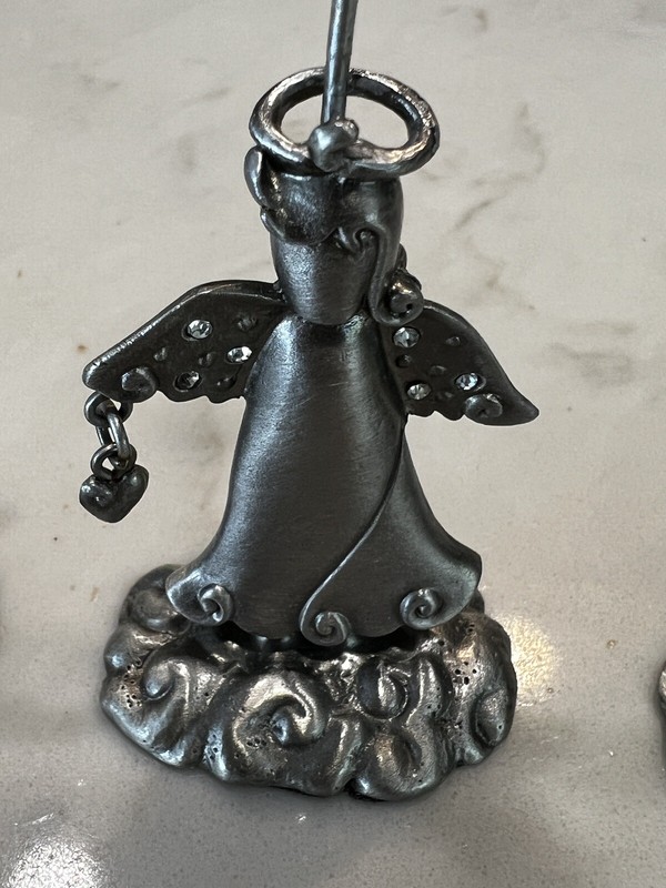Pewter Angel Card Photo Place card Holders Felt Bottom NWOT gallery