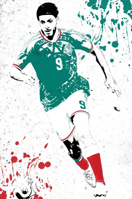 Raul Jimenez 9 Sport Tribute Mexico Player Inspired Graphic – POSTER 20″x30″