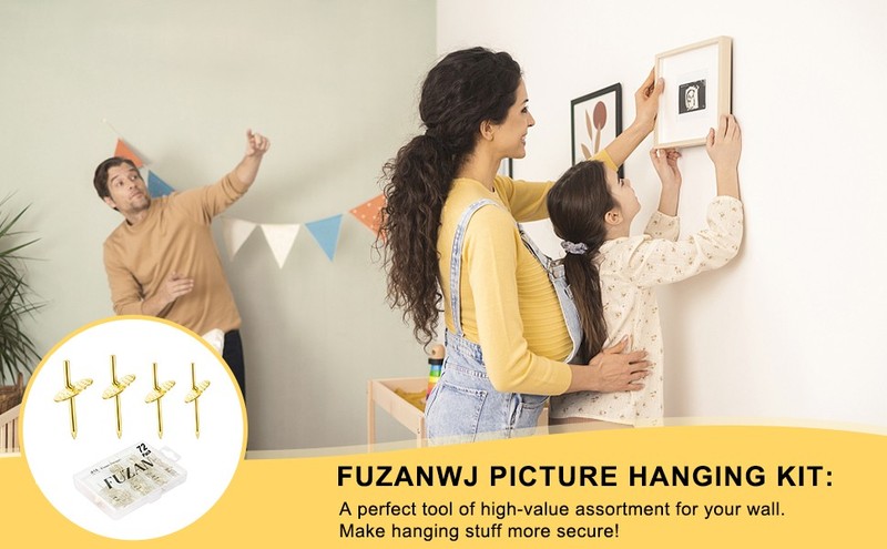72 pcs Picture Hangers with 10-60lbs, 4 Different Size Picture Hangers, Iron gallery