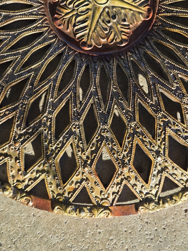 Set Of 2: 15 1/2 In Round Wall Decor With Diamond / Mandala Design gallery