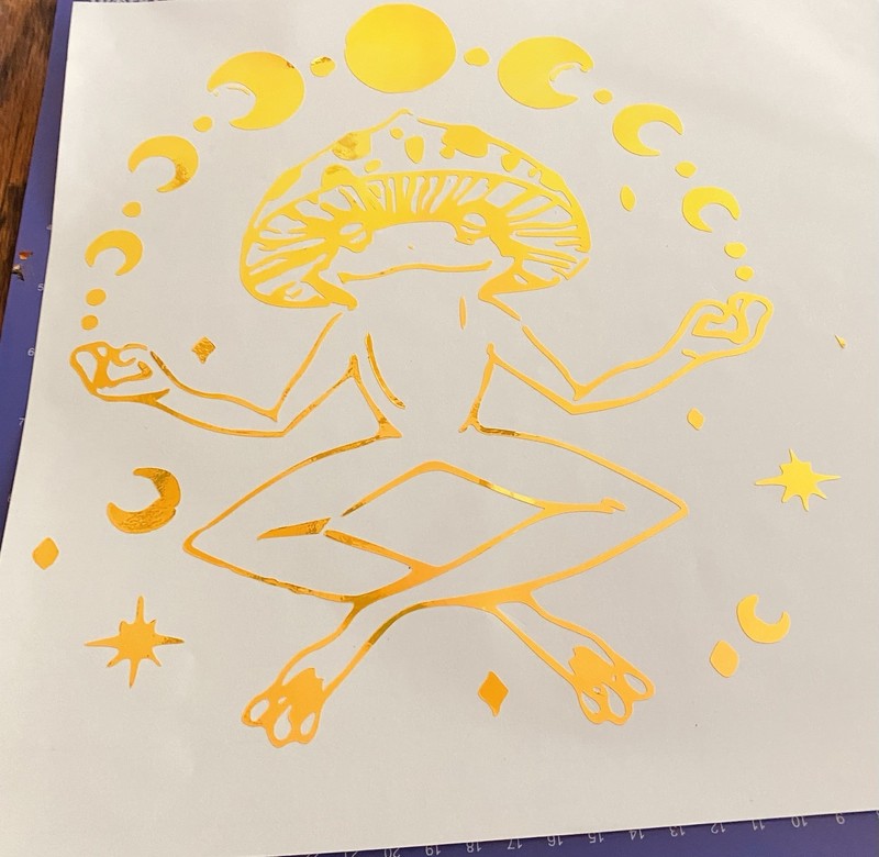 The Mindful Frog Holographic Vinyl Decal 9”X11” Psychedelic Meditation Ohm Car gallery