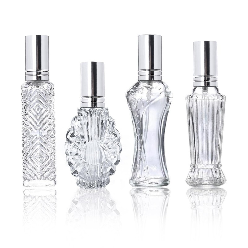 Silver Vintage Refillable Perfume Bottle Travel Atomizer Spray
