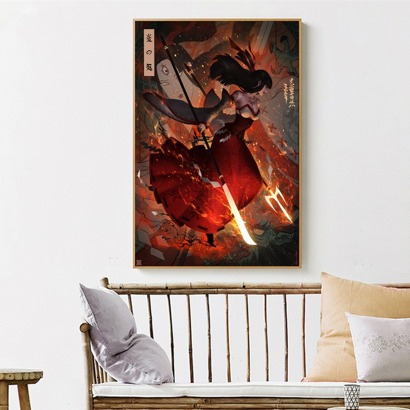 Silk Canvas Art Paint Tattoo Samurai Japanese Ukiyoe Wall Poster Decor S746