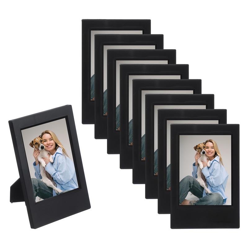 8pcs Mini Picture Frames 2.4 x 3.5 Inch Wallet Size Photo Frame Black