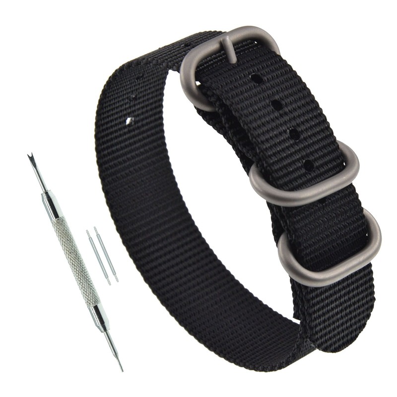 Men’s Watch Band Strap Replacement 3 Rings (18mm 19mm 20mm 21mm 22mm 23mm 24mm)