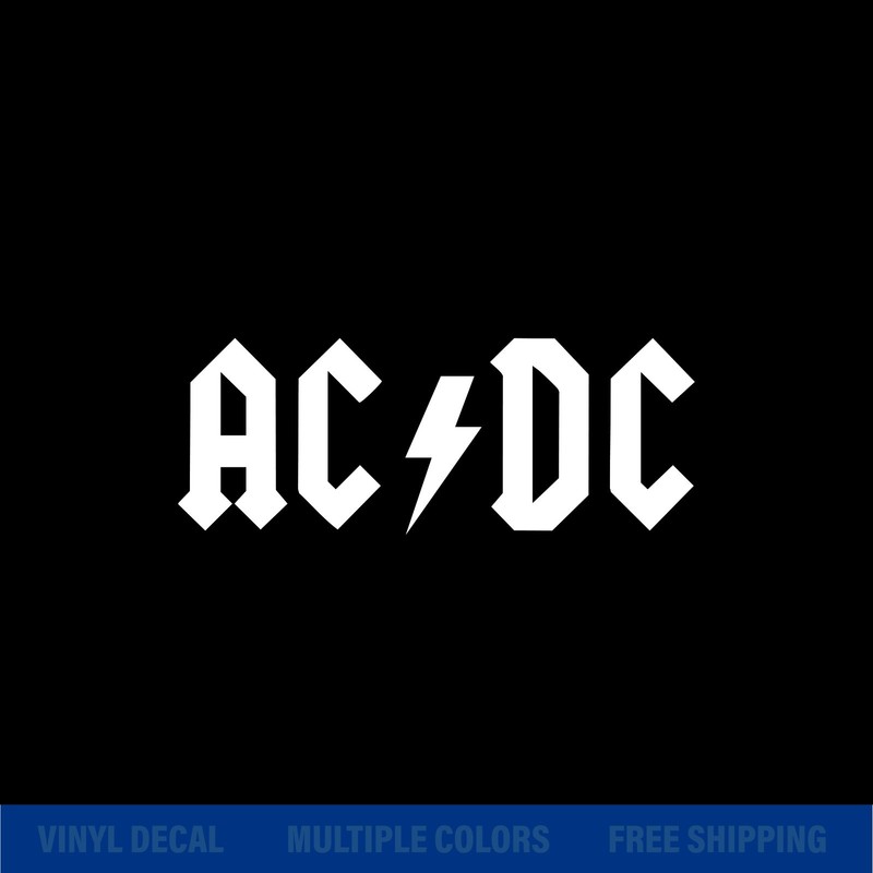 AC/DC Logo Vinyl Decal Sticker | Band Logo |Multi-Colors & Free Shipping
