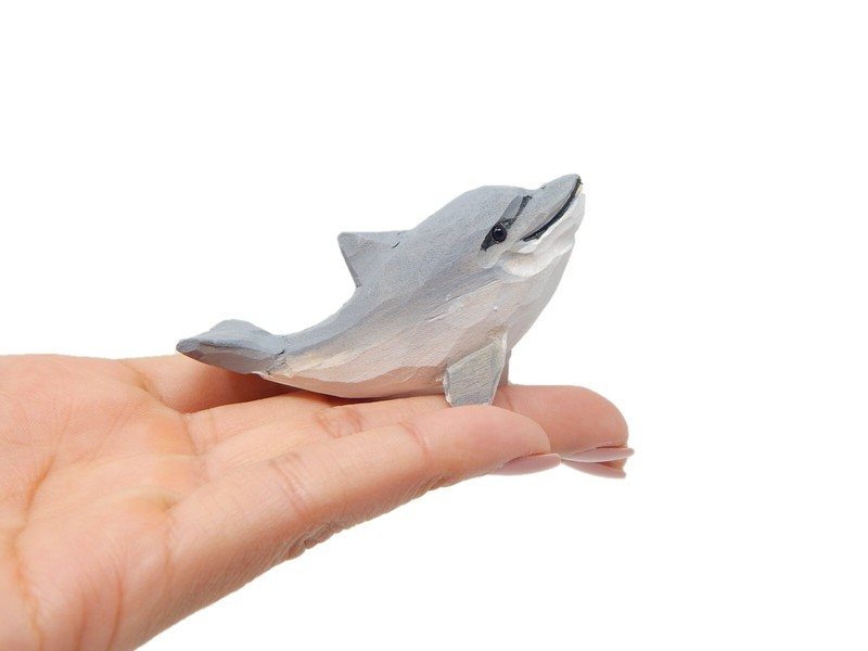 Dolphin Figure Miniature Statue Sea Sculpture Decor Garden Cake Topper