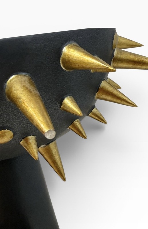 L’Objet Celestial Bowl on Stand Black & Gold Vase Spikes Modernist Vase As Is gallery
