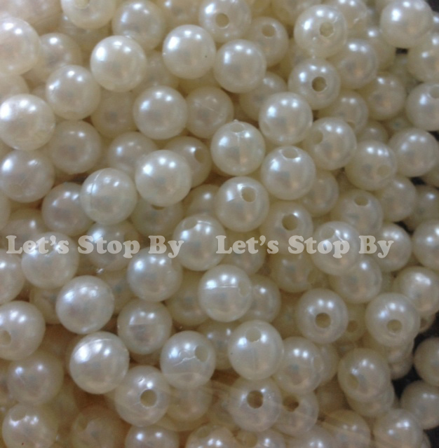 8oz/1lb Bulk Plastic Pearl Bead Centerpiece Vase Filler Wedding 10mm 18mm 30mm gallery