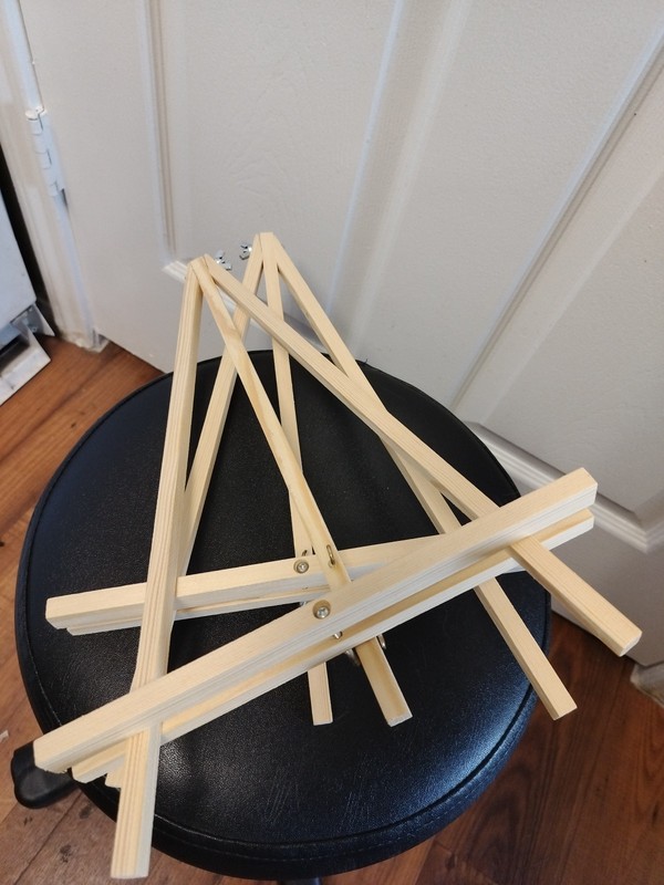 2 Natural Wood Display Easel A-Frame Artist Tripod Table Holder Stand gallery