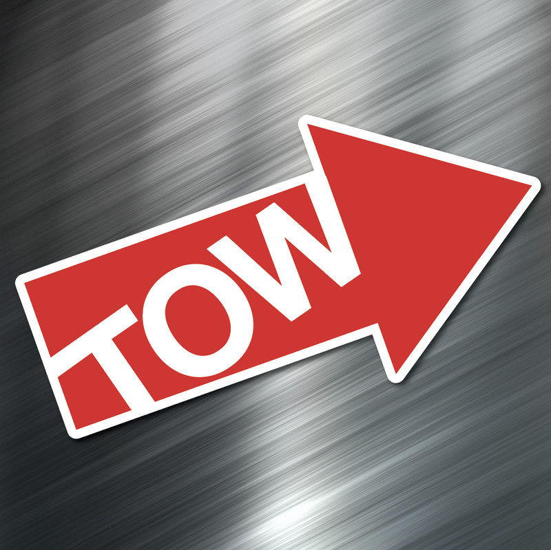 (1) Tow Sticker car Auto Race Drift JDM Decal Boost Tuner Euro Funny 4X4 Lifted