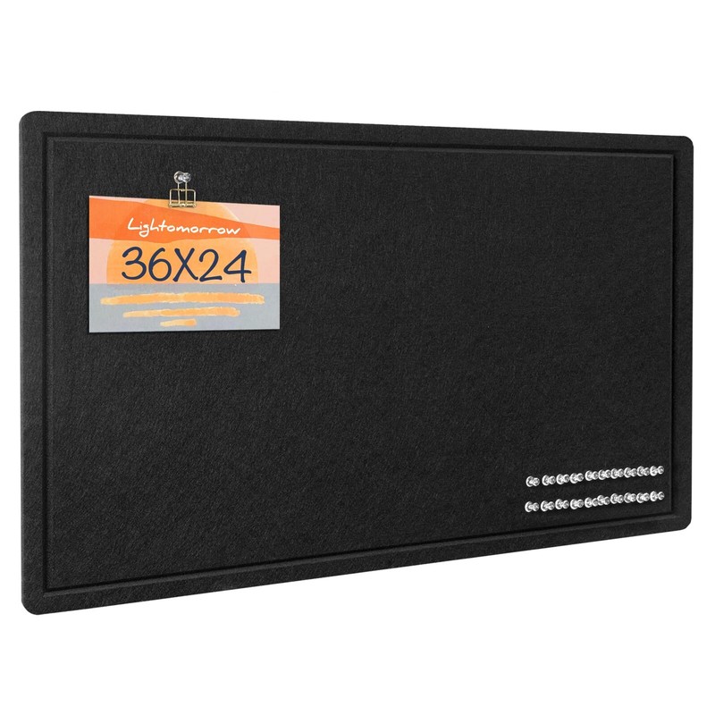 Bulletin Board 36 x 24 inches Felt Board – Decorative Pin Board Cork Board Al…