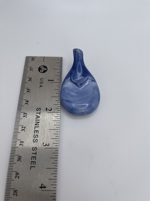 Minature Ceramic Fruit/Vegetables and Leaves - 5 Pieces - Leaves Marked "Heim" gallery