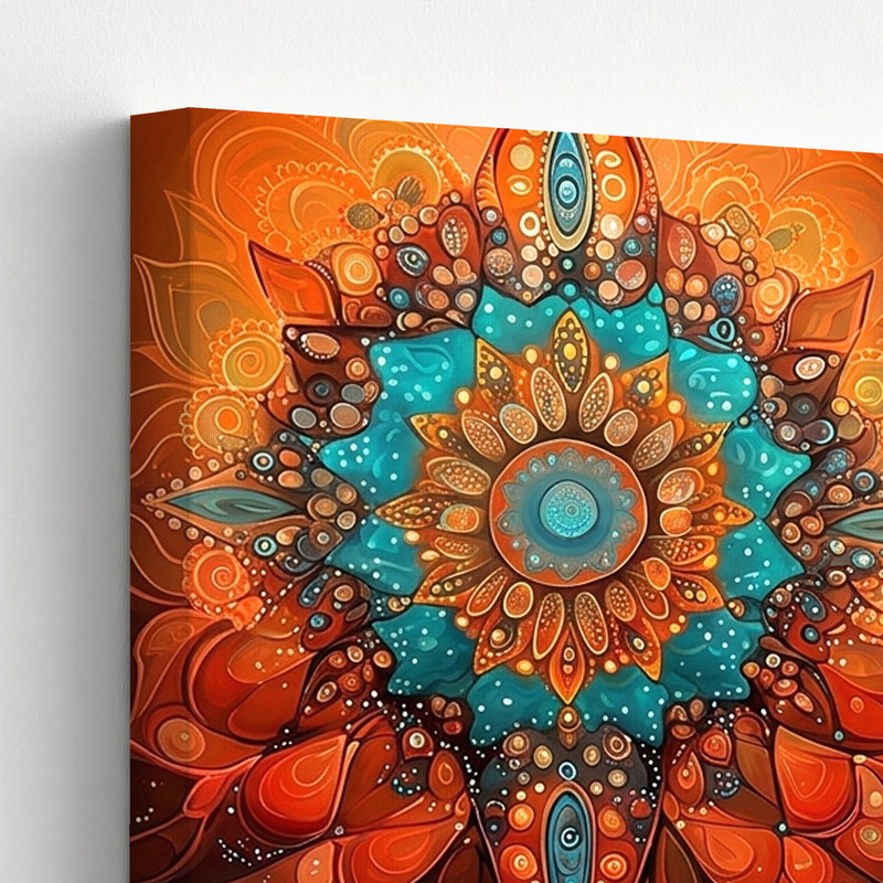 3 Pieces Vibrant Mandala Intricate Patterns Rich Large Wall Art for Set Of 3 gallery