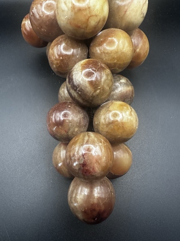 Vintage MCM ALABASTER MARBLE GRAPES CLUSTER BUNCH stone Fruit mid century gallery