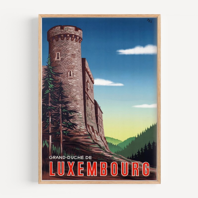 Grand Duché du Luxembourg c. 1950 Retro Travel Poster