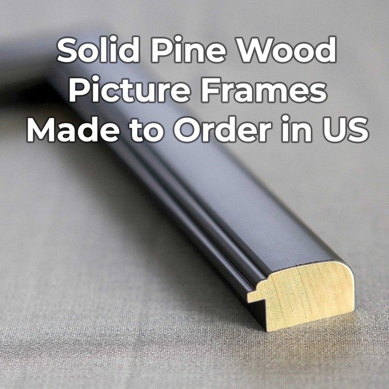 15x5 IN Frame Black Passaggi Solid Wood Picture Frame Width 1.5 Inches | Interio gallery