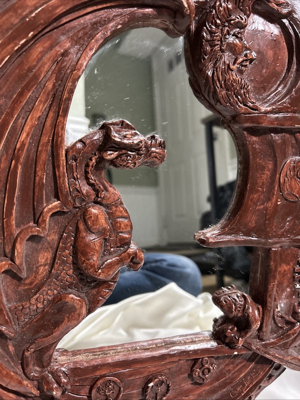 One Of A Kind Handmade Decorative Wall Mirror Made Of Ceramic And Glass gallery