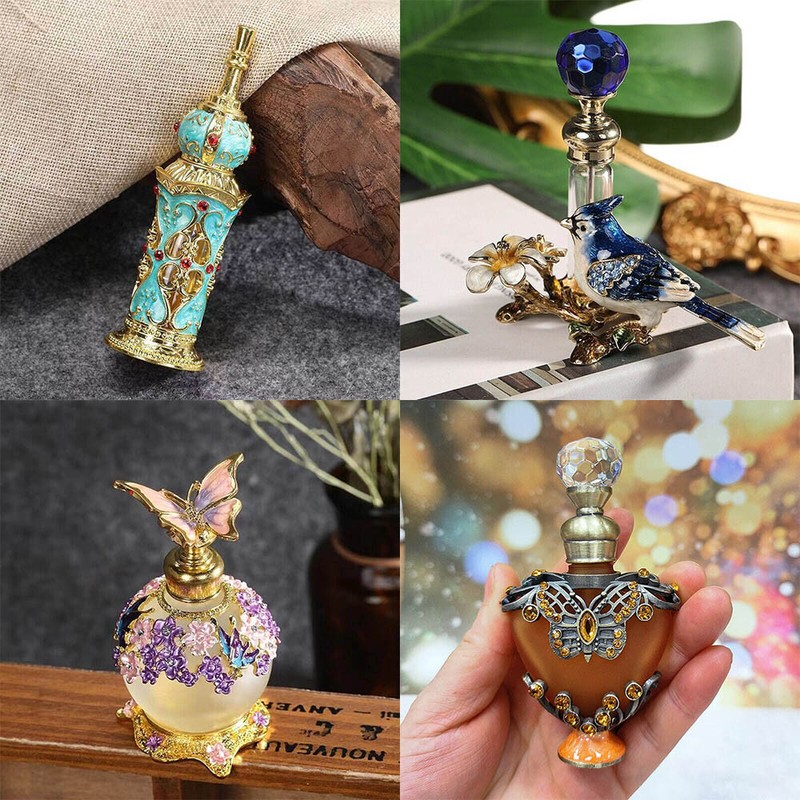 Refillable Vintage Perfume Bottle Lady Empty Essential Oil Bottles Reusable USA