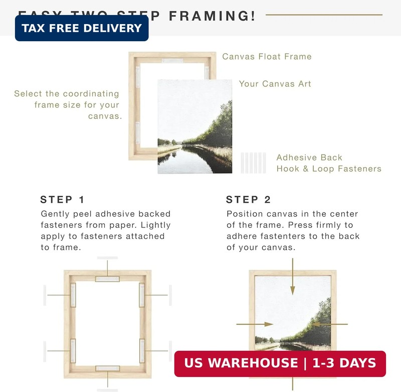 MCS Canvas Float Frames 12x12 Frame, Natural Woodgrain Square for Finished Canva gallery