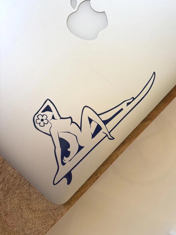 Hawaiian 6″ Navy Surf Sexy Surfer Girl~ Hawaii Vinyl Car Window Decal Sticker