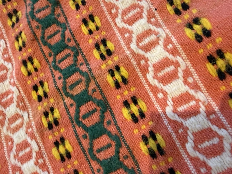 Hand Woven Wool Turkish Kilim Throw Blanket Tapestry Wall Hanging Textile 74x43 gallery